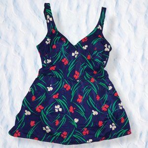 Vintage Gabar 70s 80s One Piece Swim Dress 10